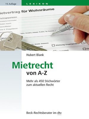 cover image of Mietrecht von A-Z